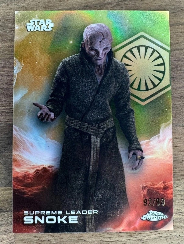 2025 Topps Chrome Star Wars Green /99 Sapphire Supreme Leader Snoke #174