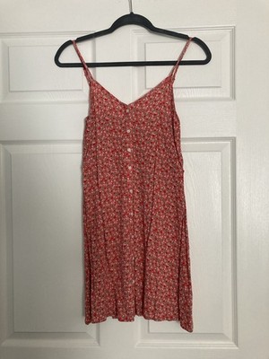 Floral Button-Front Spaghetti Strap Sundress