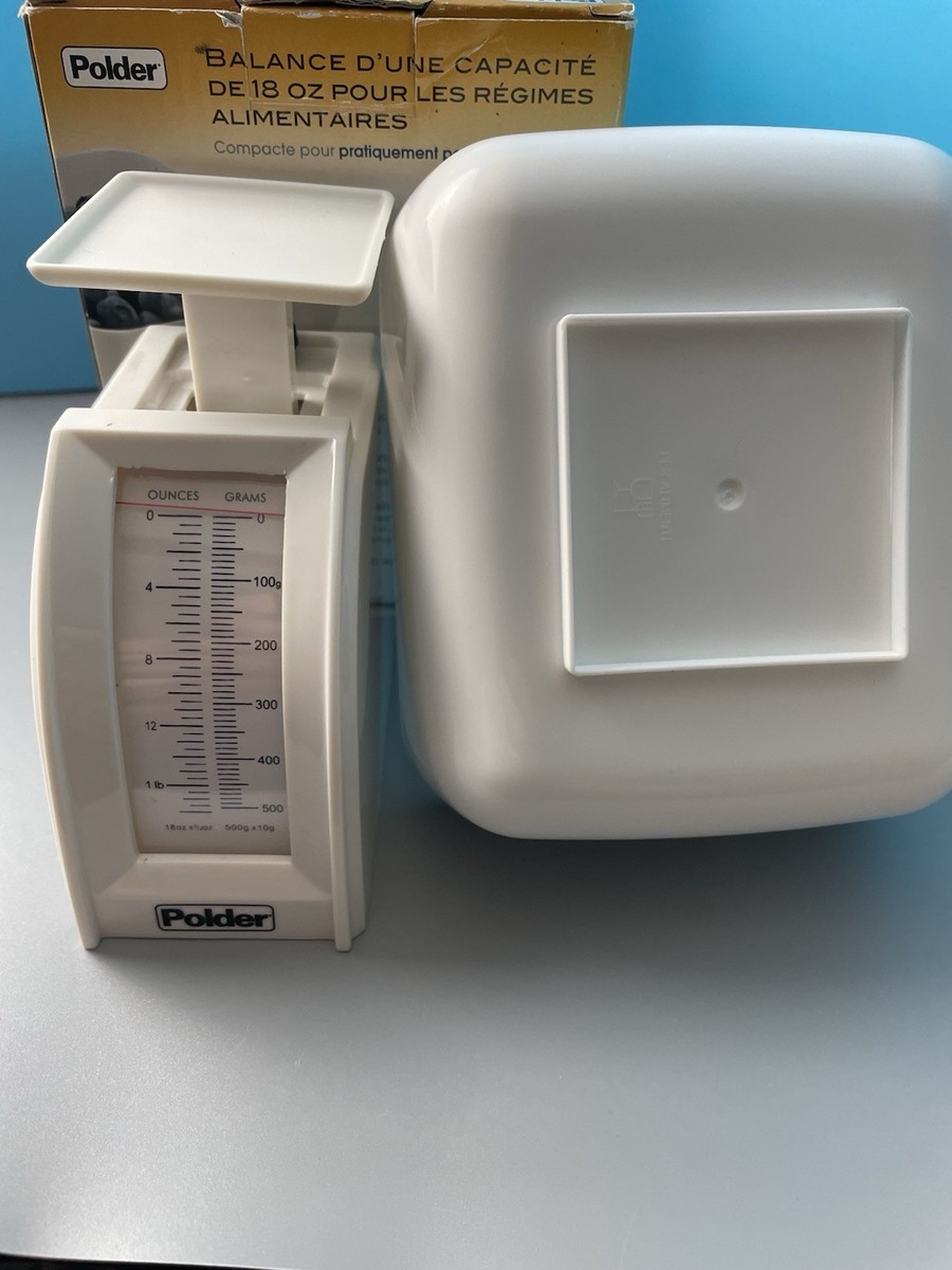 Amazon Polder Bascula Digital Jumbo Polder 77-90 Diet Utility Scale 18 Oz  White For Sale, image size:900x1200