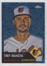 2022 Chrome Platinum Anniversary Toile White & Blue Refractor Trey Mancini 7m3