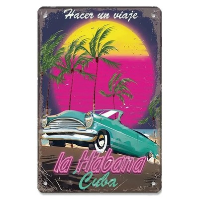 Visit Cuba Brazil Havana Club Mojito Tin Metal Signs Home Décor 8x12 