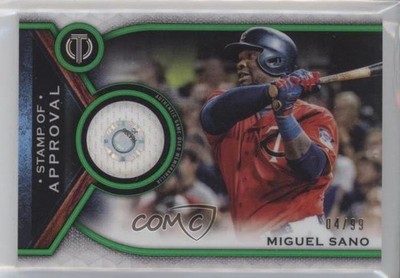 2021 Topps Tribute Stamp of Approval Relics Green 4/99 Miguel Sano #SOA-MSA 0u2j