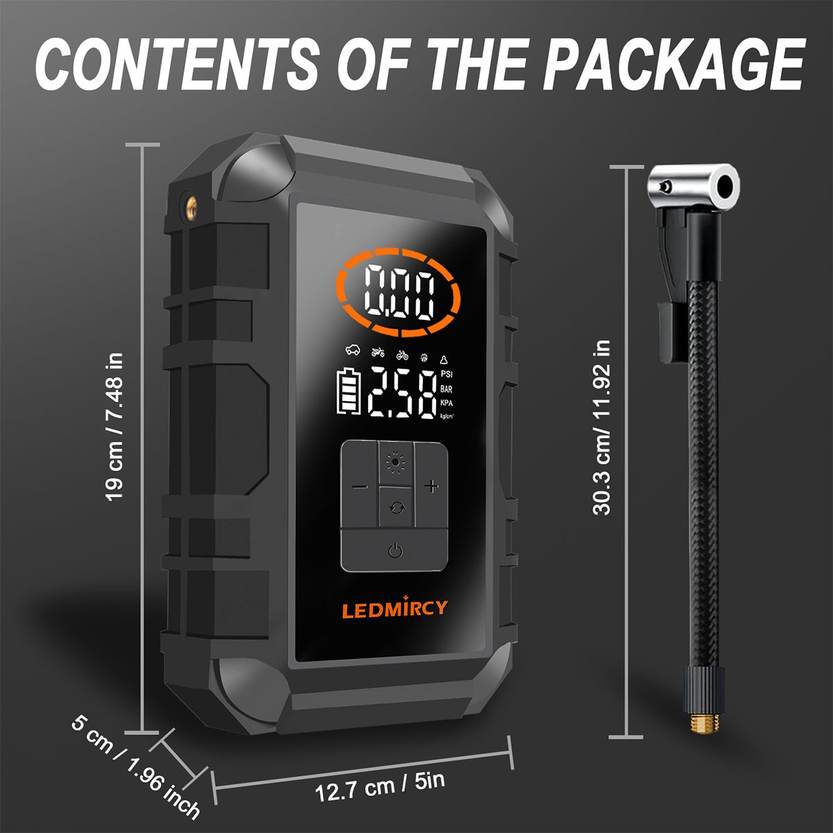 8000A Car Jump Starter with Air Compressor Booster Battery Jumper Box Heavy Duty