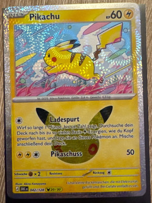 Pokemon 30 Jahre Pikachu Rare Pikachu (30C 042) Ladespurt Deutsch NM