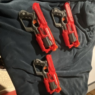 NERF Mega Cycloneshock Blaster Lot of 3 Red/Gray MPN B3191 2015 Ages 8+