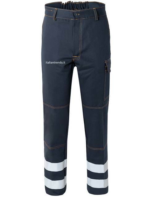 Pantalone Con Bande Catarifrangenti ad Alta Visibilità Blu SCURO