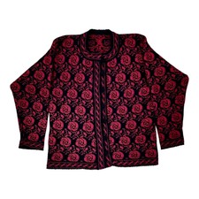 Vintage Strickjacke Damen Wollpullover 90s Ca...