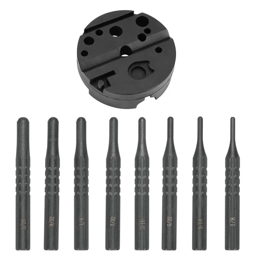 8Pcs Roll Pin Punch Set w/ Bench Block,Punch Removing Repair Tools for Maintenan