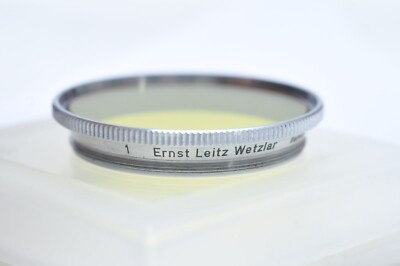 Leica Ernst Leitz Wetzlar 36mm Yellow # 1 Lens Filter Chrome A36 E36