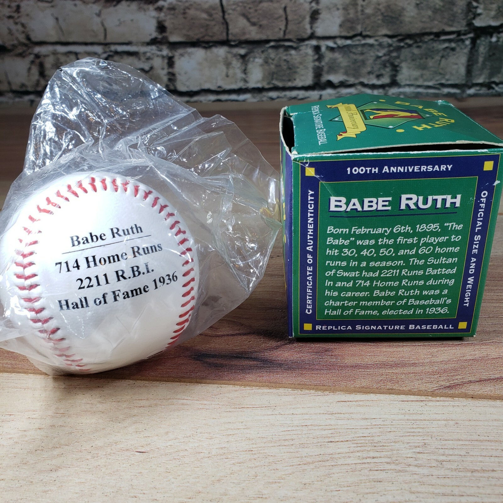 Babe Ruth 100th Anniversary Replica Signature Baseball With Certificate ...