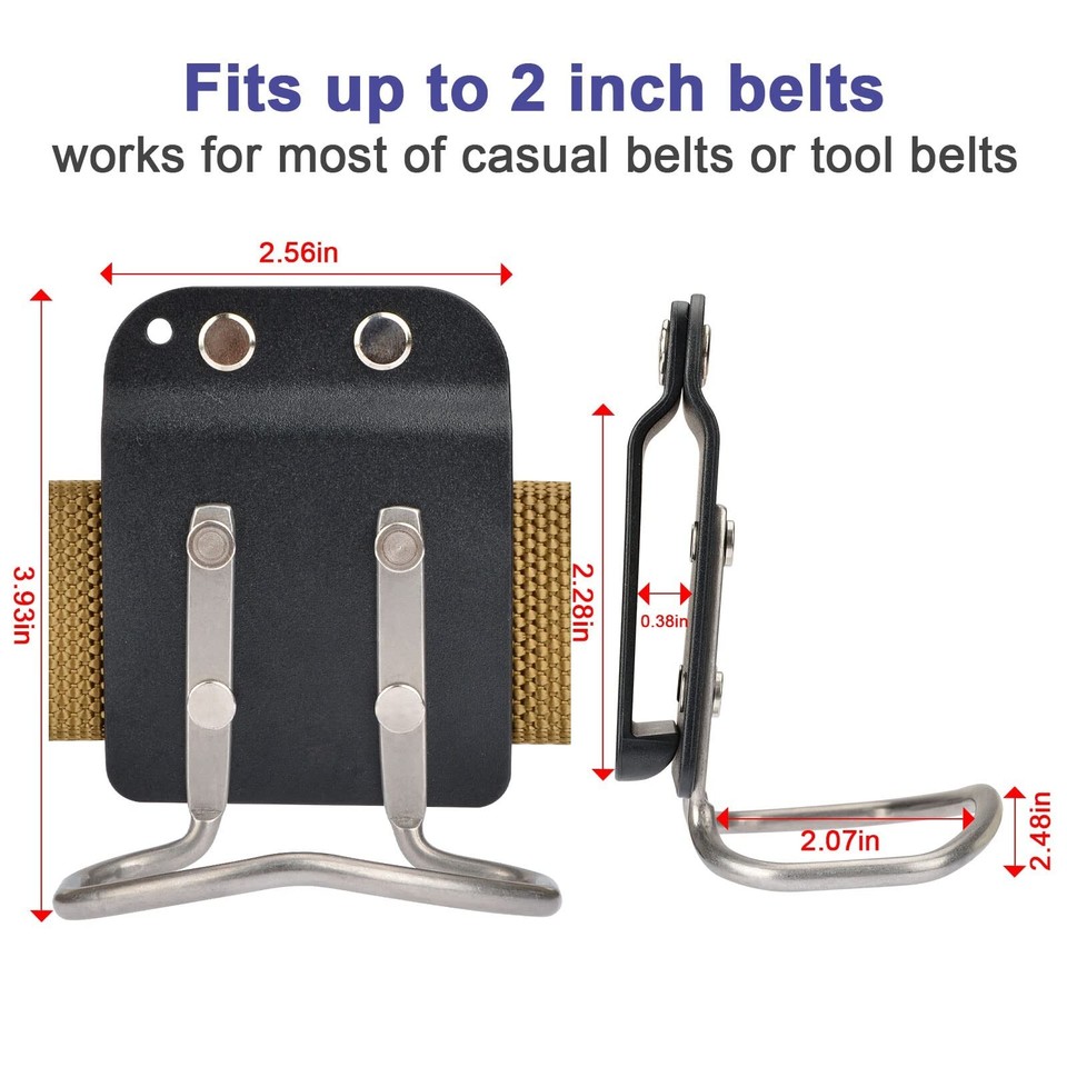 iGuerburn Hammer Holder Loop Hammer Holster Clip on 2" Tool Belt