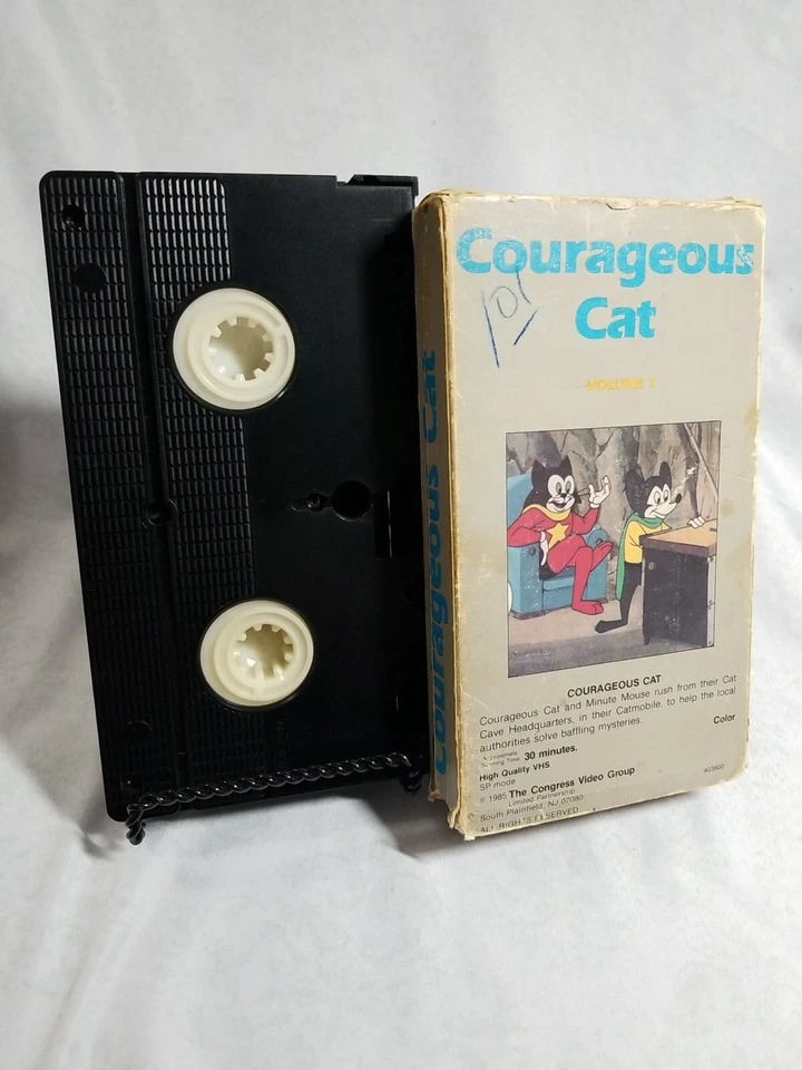 Courageous Cat Cartoon VHS Tape OOP Volume 1  Vintage 1985 HTF - Image 2 of 2