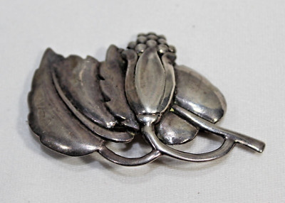 Vintage Lloyds of London Sterling Silver Thistle Brooch