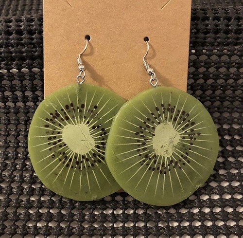 Handmade Kiwi Earrings