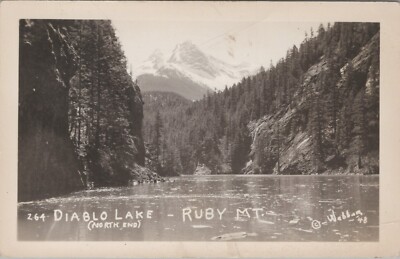RPPC Diablo Lake Ruby Mountain Washington Webber photo postcard KP2