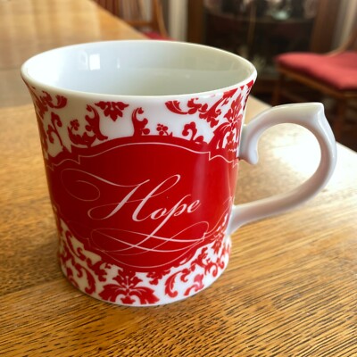 Hope Themed Red/White Coffee Cup Mug by R Table