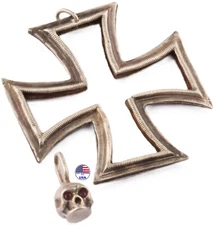 German empire WW1 Iron Cross Ring WWI Germany 800 silver Pendant Knights Templar