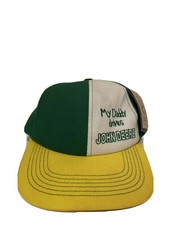 YOUTH NWT Hat My Daddy Drives John Deere Green Yellow White