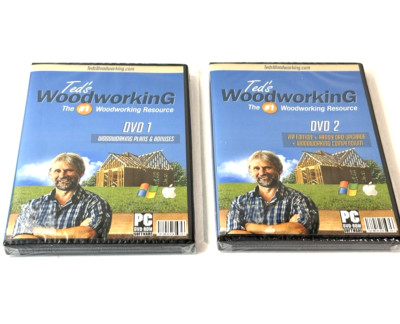 Teds Woodworking Plans DVD 1 and 2 VIP Bonuses Upgrade Compendium PC DVD ROM NEW