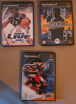 3x PS2 Spiel NBA Live 2002 SSX 007 James Bond Sony PlayStation