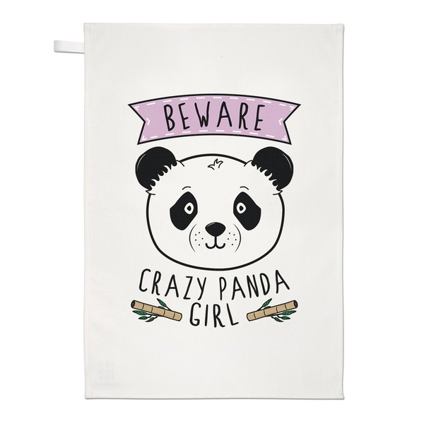 Beware VerrüCkte Panda MäDchen Geschirrtuch SpüLlappen - Lustig Tiere-image