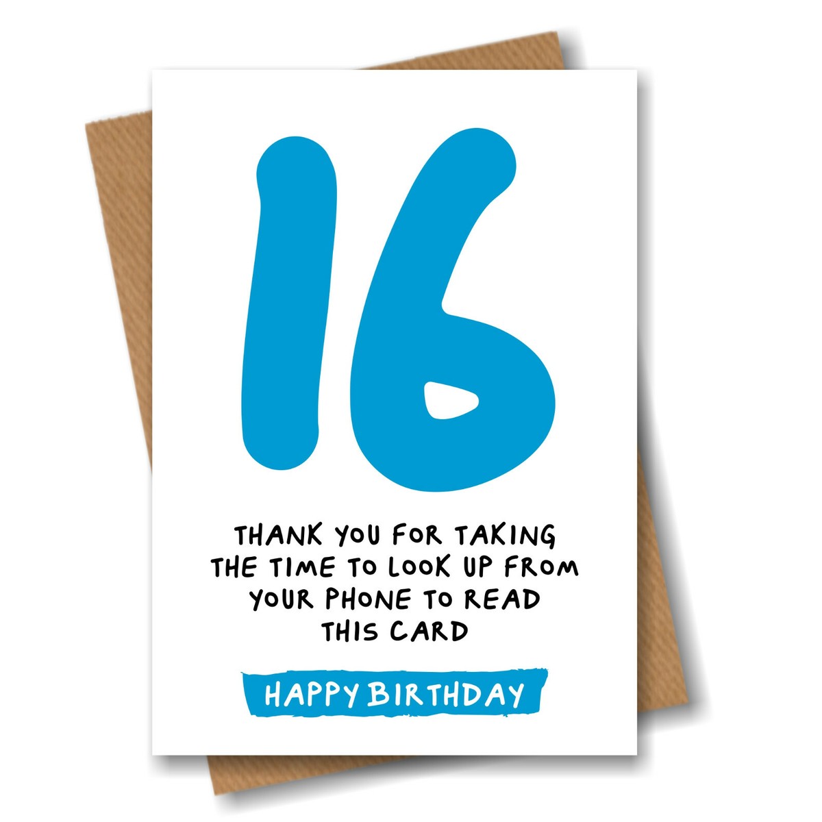 Funny 16th Birthday Card for Son Brother Grandson Boy Nephew Him 16 Years  Old