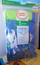 Wonder Nation 5 Pack Boys Briefs Underqear Size M 8 