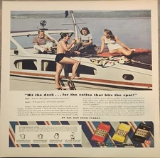 1941 A & P Food stores Vintage Ad 14 x 10 hit the deck