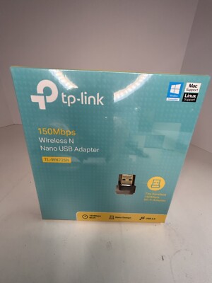TP-Link TL-WN725N 150Mbps Nano USB Wi-Fi Adapter Wireless NEW SEALED