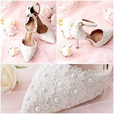 Pearl bridal/wedding shoes -white 8.5