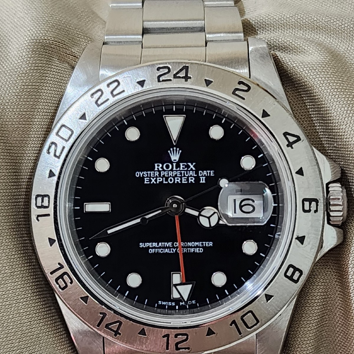 ROLEX EXPLORER II ref 16570 40MM STAINLESS STEEL BLACK GMT DATE
