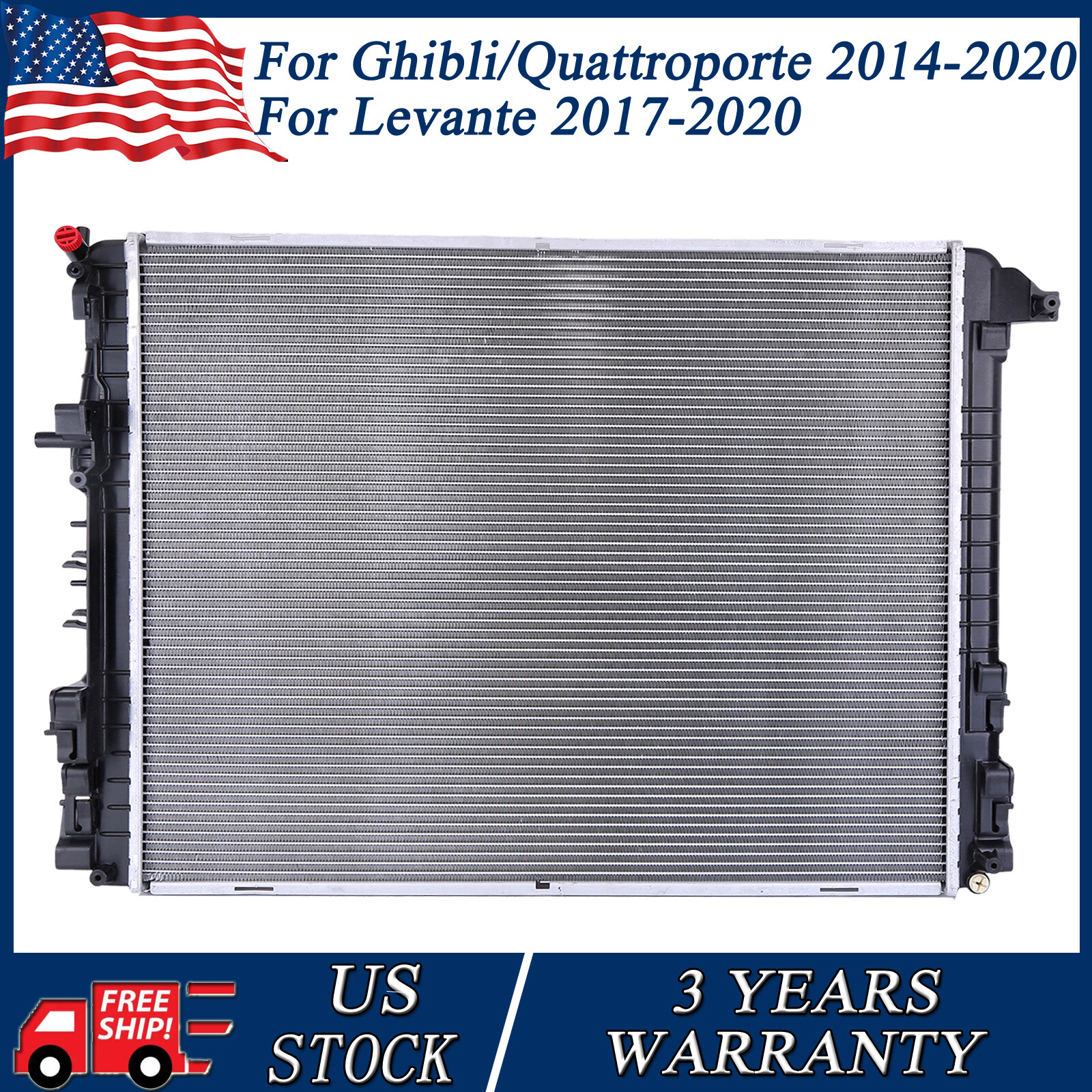 FOR Maserati Ghibli Levante Quattroporte Water Radiator 2014-2020 670109996 
