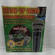 Emerson Plug N Sing Karaoke System 30 Pop/rock Songs DVD XBOX, XBOX360 PS2, PS3