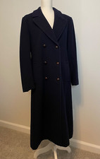 Vintage Forecaster of Boston Navy Wool Trench Coat Women  s 15/16 Full Length