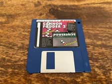 CCOMMODORE AMIGA NO BOX NO INSTRUCTIONS CANNON FODDER 2 POWERDRIVE POWER DRIVE