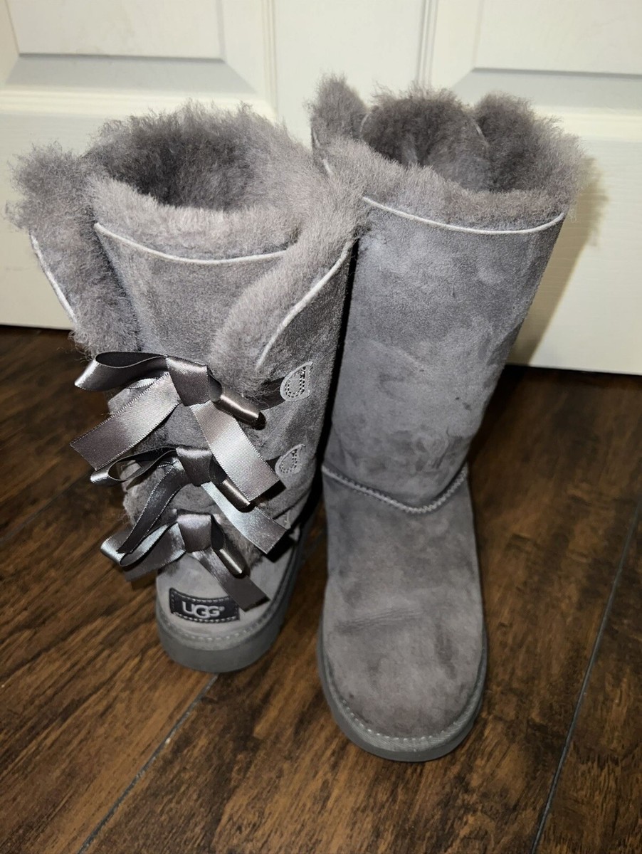 ugg bailey bow tall boots 1007308 W/Grey | eBay