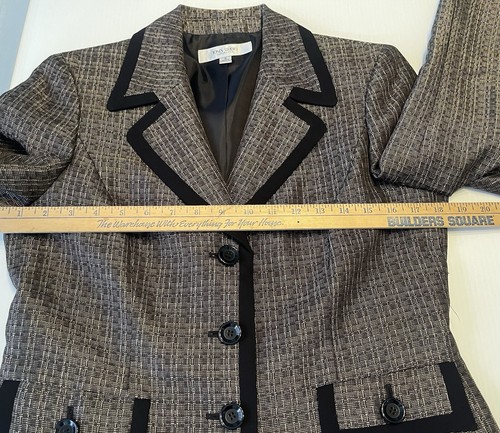 Jones Studio Brown With Black Trim Size 8 Career - Picture 11 of 17