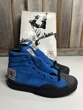 Vintage RARE Blue Vision Street Wear Skate HiTop Shoes Size 2 1/2 NOS NIB NEW 87