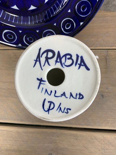 Porzellanteller & Kerzenleuchter Arabia Valencia Finland Ulla Procope' - Bild 7 von 8