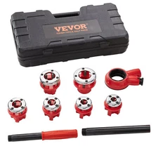 Vevor KT1106A Ratchet Pipe Threader Kit - 6 Piece