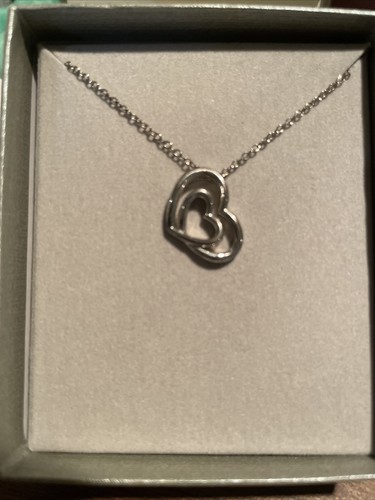 Zales Sterling Silver Double Heart 