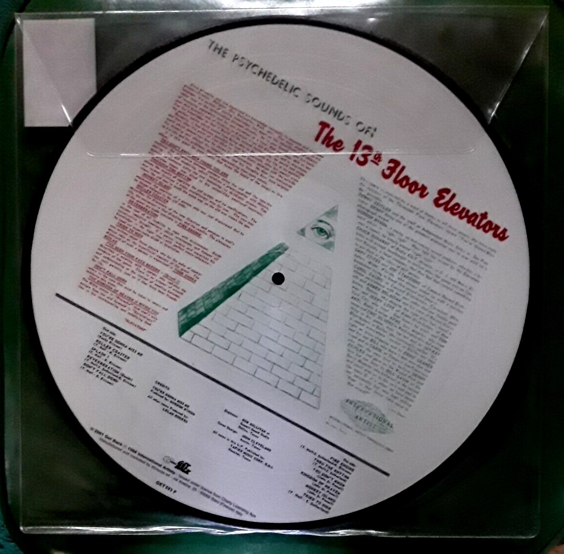13th Floor Elevators Psychedelic Sounds Picture Disc Get Back 2001
