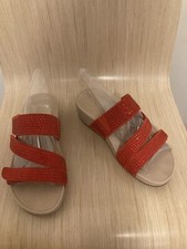 NWOB Vionic Pacific Alexis Red Suede Slide Sa...