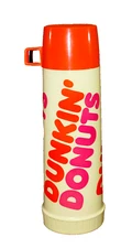Dunkin' Donuts Thermos 1980's King-Seeley Tall Travel Mug  Vintage  T1454