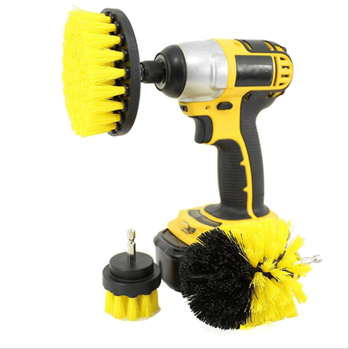 Car Round Power Full Electric Bristle Drill Brush Rotary Cleaning Comno Tool Kit - Afbeelding 4 van 8