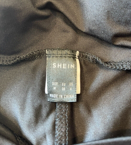 Shein Black Bike Stretch Shorts Size Medium US 6 - Picture 8 of 11