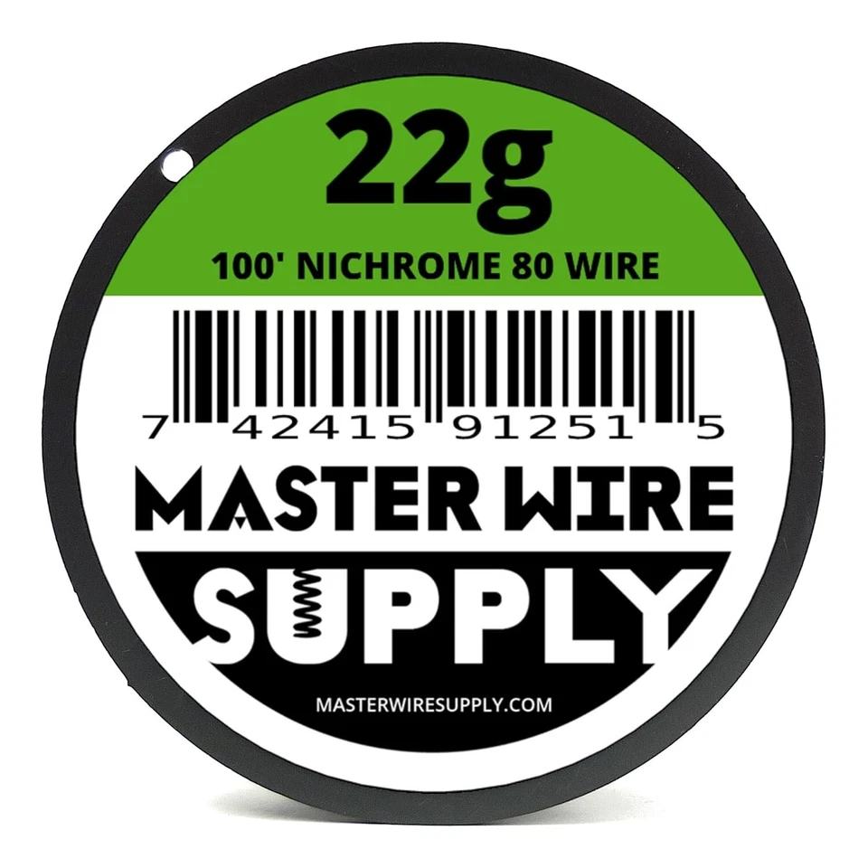 Cable Nichrome calibre 80-100' 22 100 pies 0,65 mm 0,025 pulgadas EE. UU. Master Wire Supply Foto 2 de 4