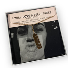 18" "LOVE" Necklace Rose Gold Plated Stainless Steel