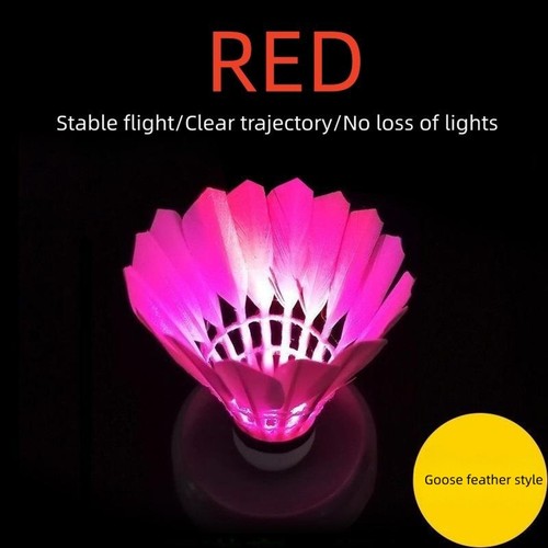 LED Badminton Shuttlecocks 4 Pack Sport Lighting Birdies Glow In Dark Balls n - Picture 16 of 21