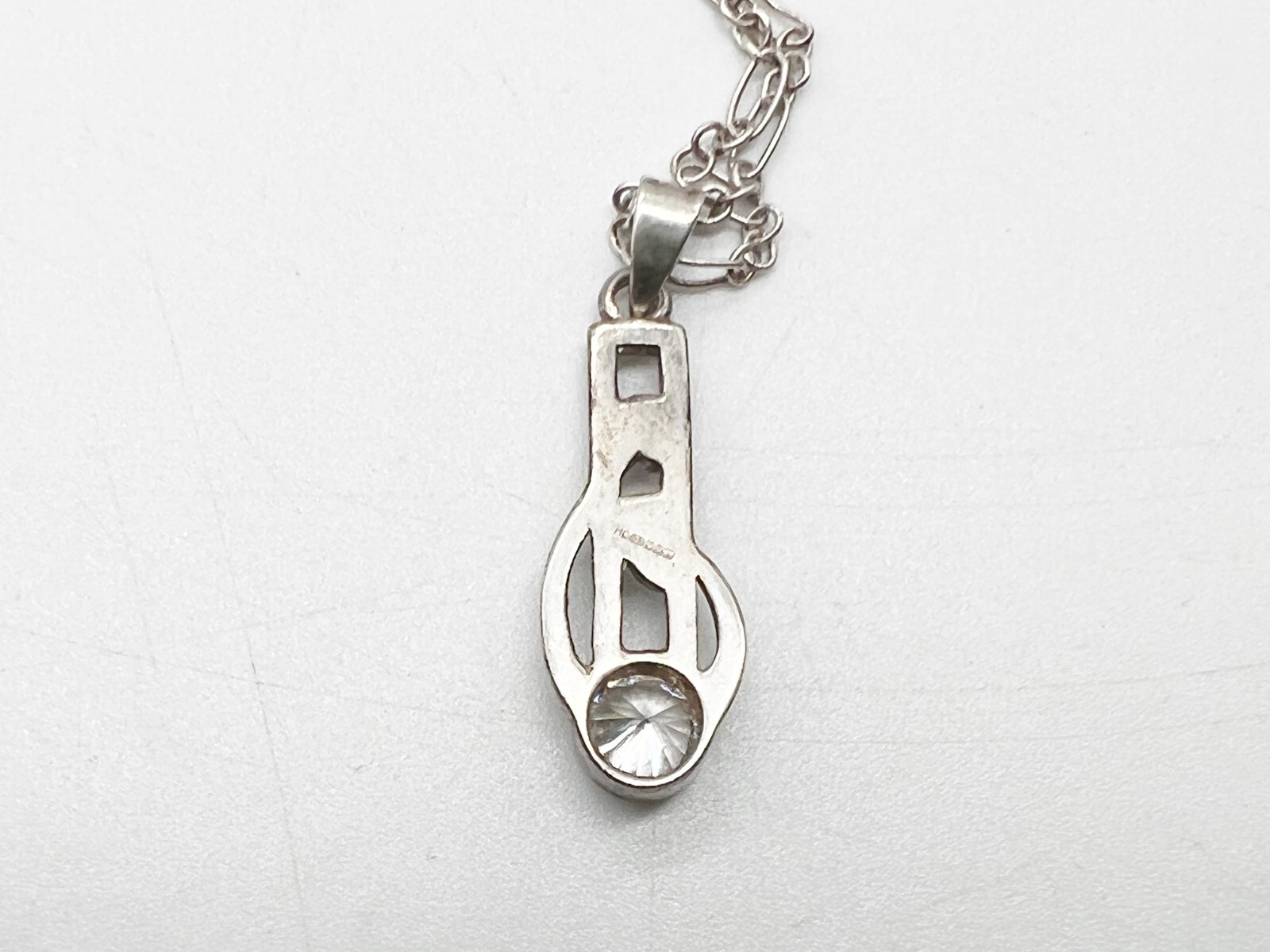 VINTAGE SOLID SILVER SCOTTISH CELTIC PENDANT GEM … - image 3